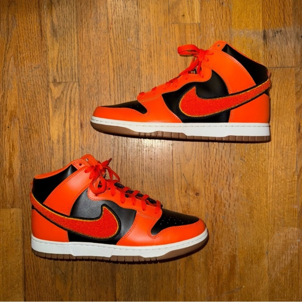 Nike Dunk Sneakers - Black and Orange